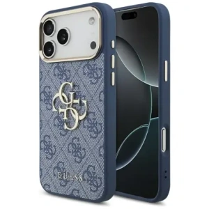 Etui Guess 4G Big 4G Classic Logo do Apple iPhone 17 Pro Max niebieski złoty