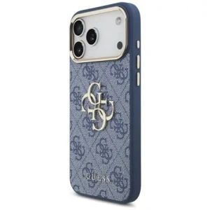 Etui Guess 4G Big 4G Classic Logo do Apple iPhone 17 Pro Max niebieski złoty