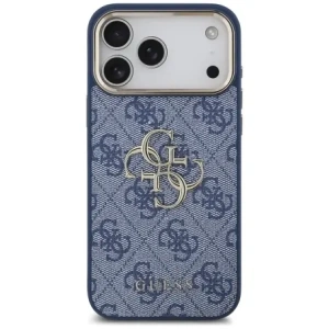 Etui Guess 4G Big 4G Classic Logo do Apple iPhone 17 Pro Max niebieski złoty