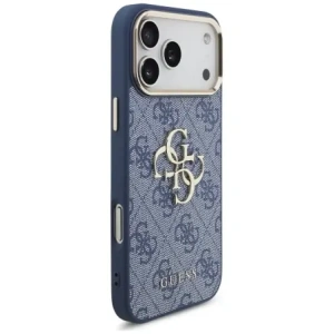 Etui Guess 4G Big 4G Classic Logo do Apple iPhone 17 Pro Max niebieski złoty