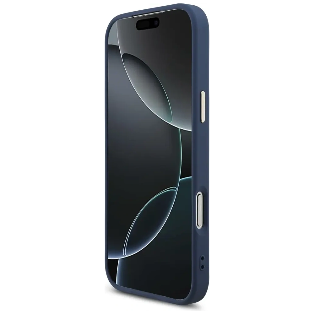 Etui Guess 4G Big 4G Classic Logo do Apple iPhone 17 Pro Max niebieski złoty