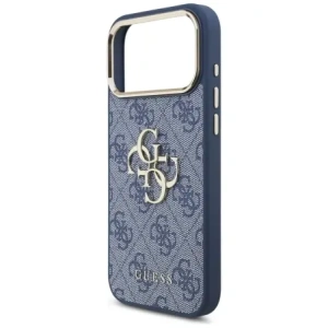 Etui Guess 4G Big 4G Classic Logo do Apple iPhone 17 Pro Max niebieski złoty
