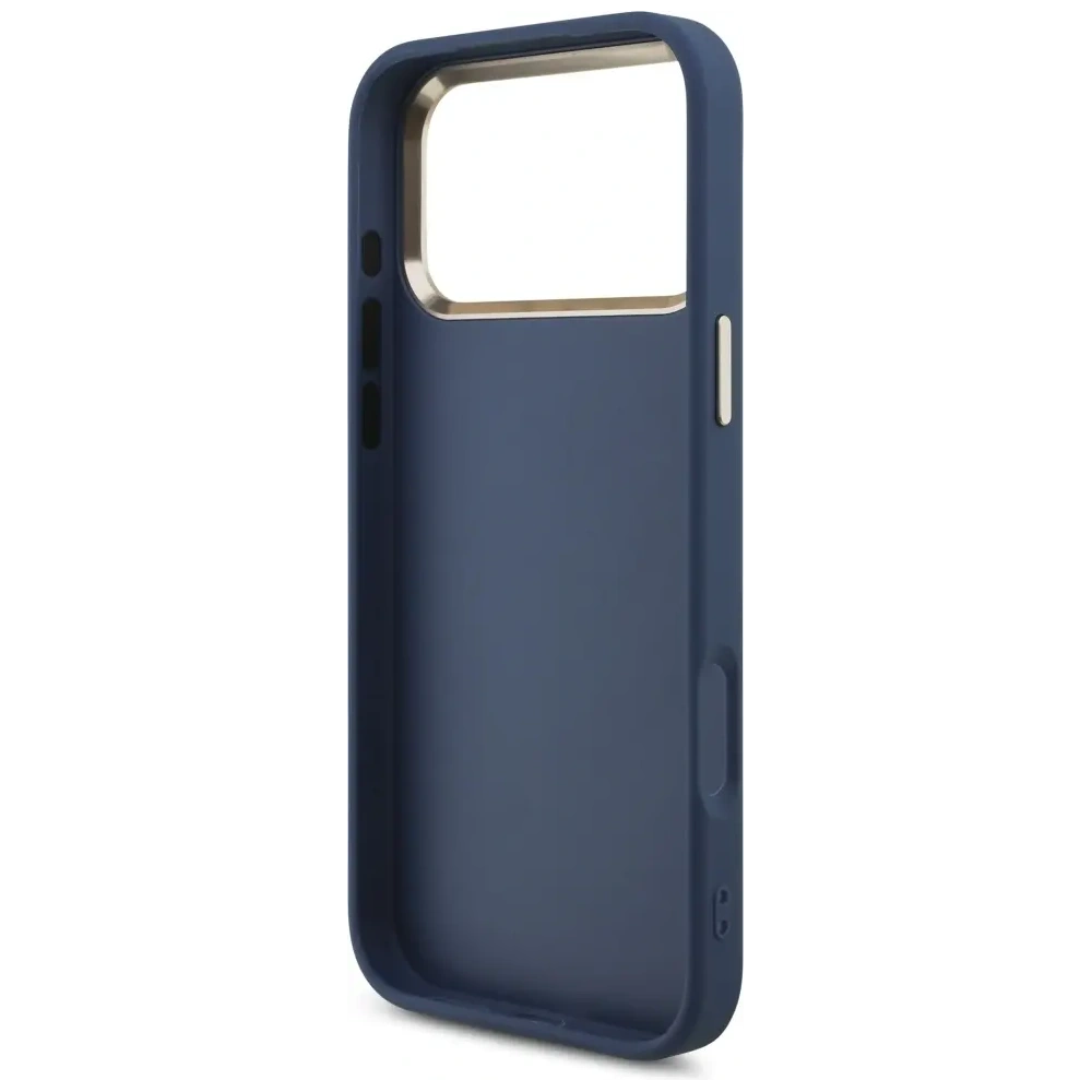 Etui Guess 4G Big 4G Classic Logo do Apple iPhone 17 Pro Max niebieski złoty