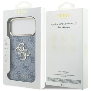 Etui Guess 4G Big 4G Classic Logo do Apple iPhone 17 Pro Max niebieski złoty