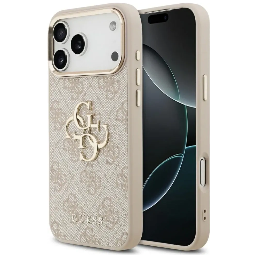 Etui Guess 4G Big 4G Classic Logo do Apple iPhone 17 Pro Max różowy złoty