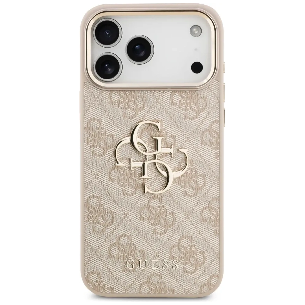 Etui Guess 4G Big 4G Classic Logo do Apple iPhone 17 Pro Max różowy złoty