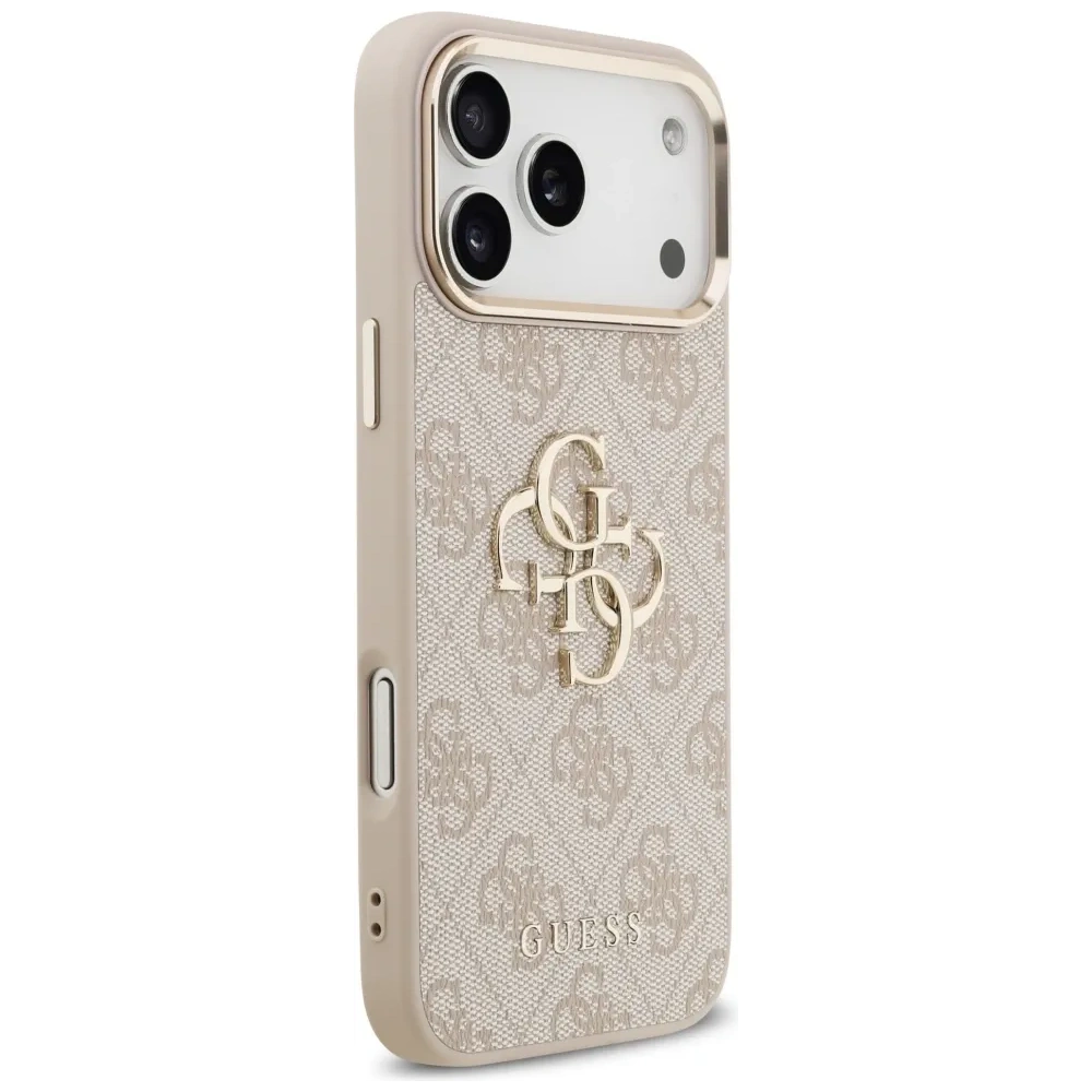 Etui Guess 4G Big 4G Classic Logo do Apple iPhone 17 Pro Max różowy złoty