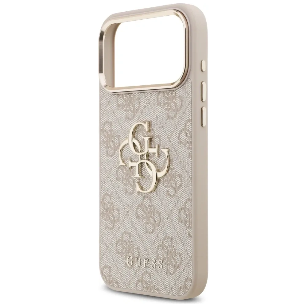Etui Guess 4G Big 4G Classic Logo do Apple iPhone 17 Pro Max różowy złoty