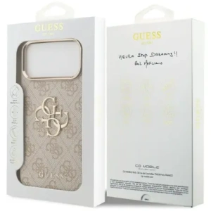 Etui Guess 4G Big 4G Classic Logo do Apple iPhone 17 Pro Max różowy złoty