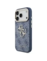 Etui Guess 4G Big 4G Classic Logo do Apple iPhone 17 Pro niebieski złoty