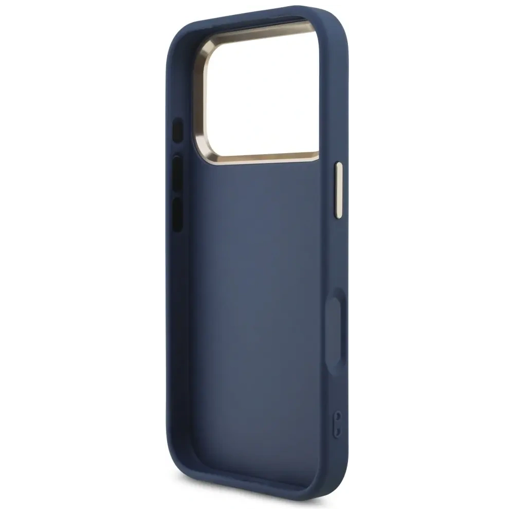 Etui Guess 4G Big 4G Classic Logo do Apple iPhone 17 Pro niebieski złoty