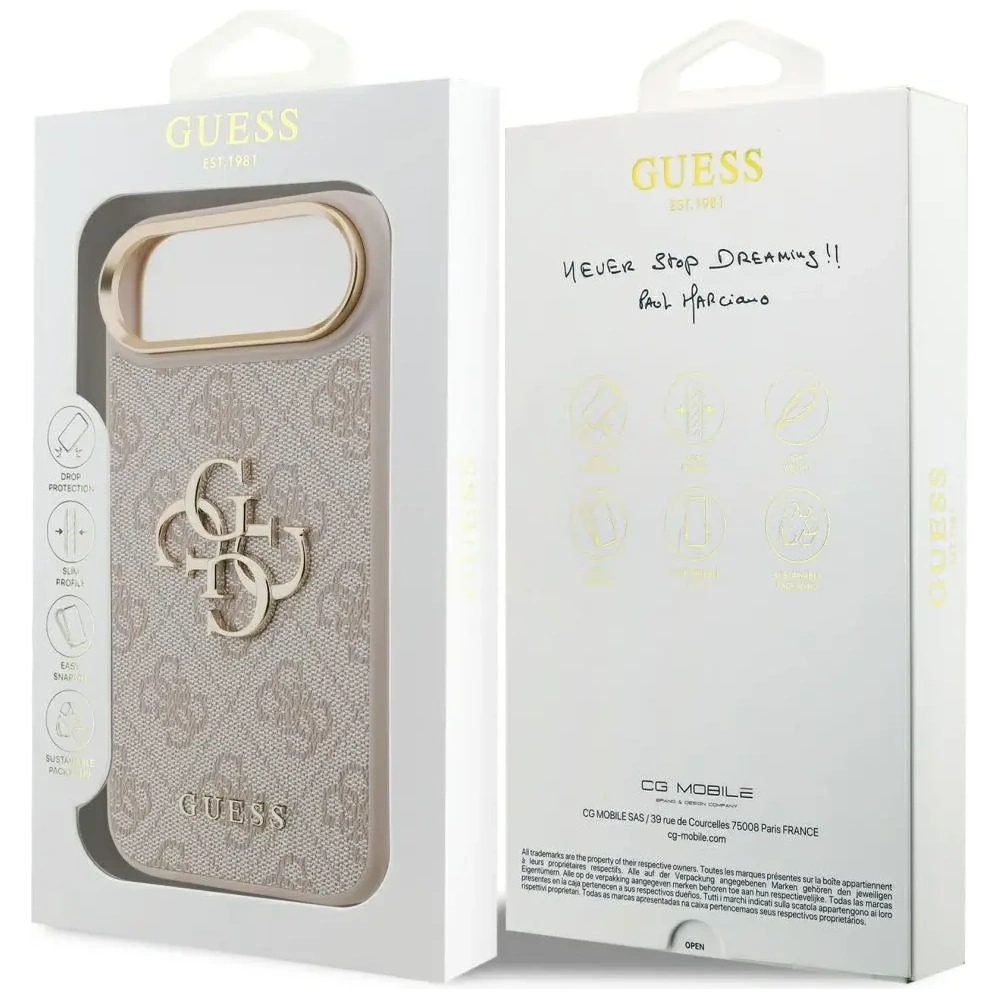 Etui Guess 4G Big 4G Classic Logo do Apple iPhone Air różowy złoty
