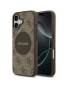Etui Guess 4G Circle Classic Logo MagSafe do Apple iPhone 17 brązowy