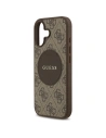 Etui Guess 4G Circle Classic Logo MagSafe do Apple iPhone 17 brązowy