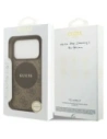Etui Guess 4G Circle Classic Logo MagSafe do Apple iPhone 17 Pro brązowy