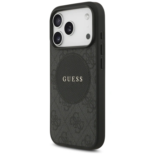 Etui Guess 4G Circle Classic Logo MagSafe do Apple iPhone 17 Pro czarny