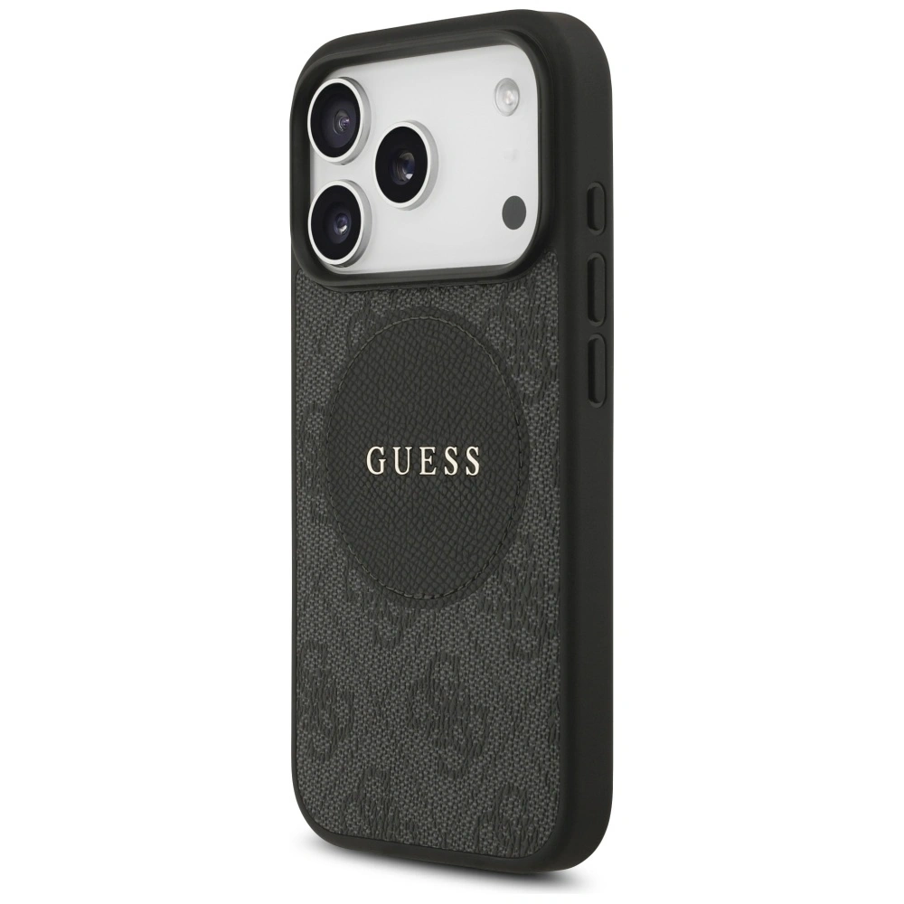 Etui Guess 4G Circle Classic Logo MagSafe do Apple iPhone 17 Pro czarny