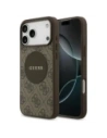 Etui Guess 4G Circle Classic Logo MagSafe do Apple iPhone 17 Pro Max brązowy