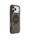 Etui Guess 4G Circle Classic Logo MagSafe do Apple iPhone 17 Pro Max brązowy