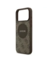 Etui Guess 4G Circle Classic Logo MagSafe do Apple iPhone 17 Pro Max brązowy
