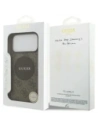 Etui Guess 4G Circle Classic Logo MagSafe do Apple iPhone 17 Pro Max brązowy
