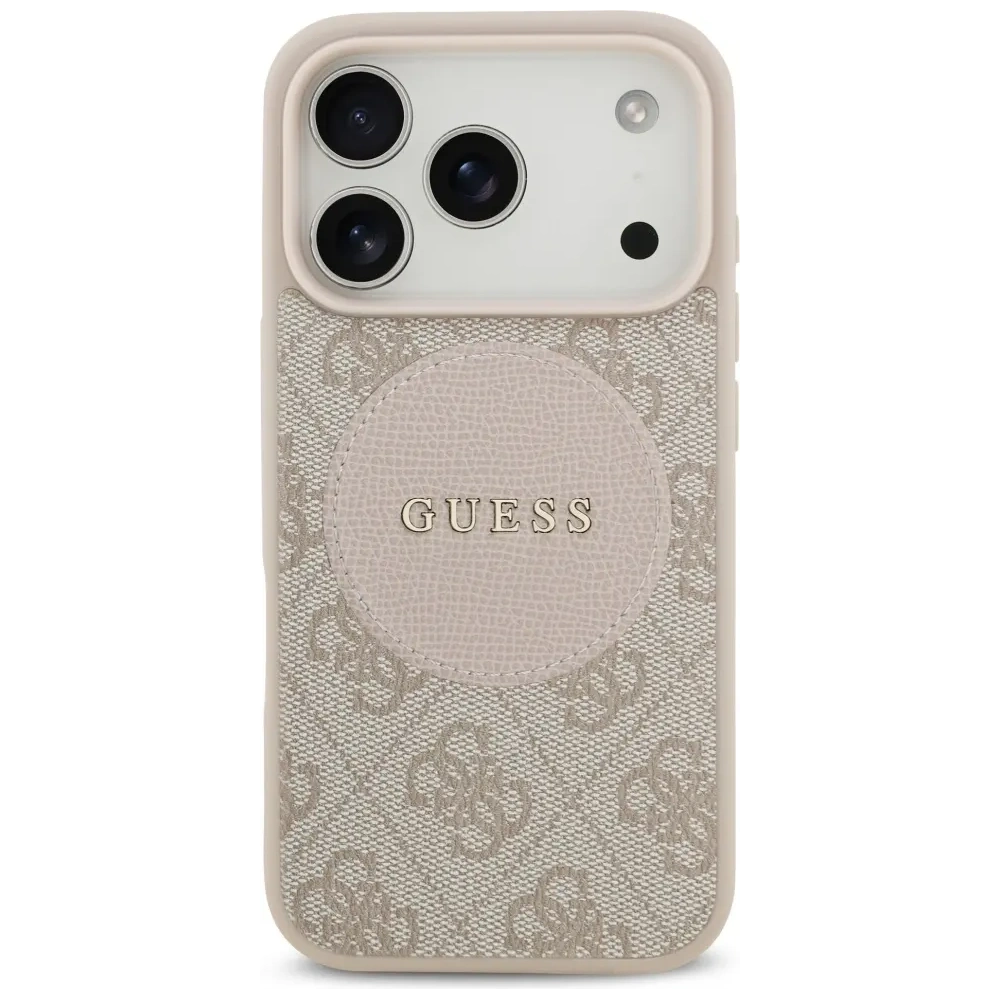 Etui Guess 4G Circle Classic Logo MagSafe do Apple iPhone 17 Pro różowy