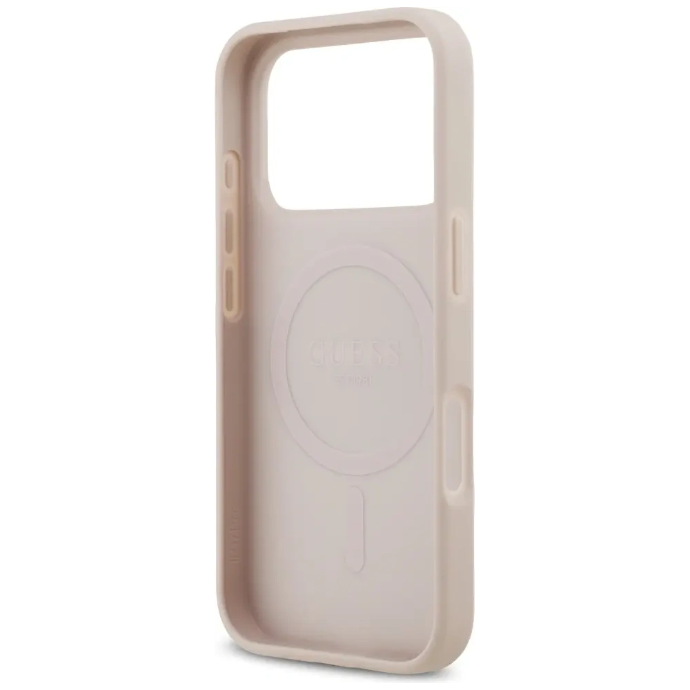 Etui Guess 4G Circle Classic Logo MagSafe do Apple iPhone 17 Pro różowy