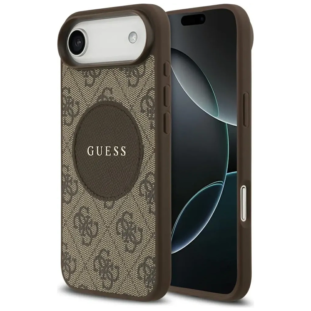 Etui Guess 4G Circle Classic Logo MagSafe do Apple iPhone Air brązowy