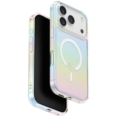 Etui UNIQ Iridescia do Apple iPhone 17 Pro Max Magclick Charging holo quartz