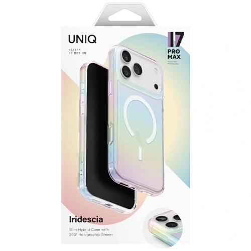 Etui UNIQ Iridescia do Apple iPhone 17 Pro Max Magclick Charging holo quartz