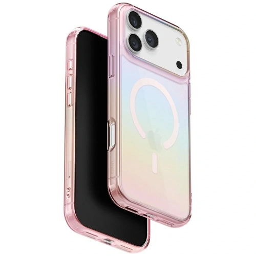Etui UNIQ Iridescia do Apple iPhone 17 Pro Max Magclick Charging pink prism