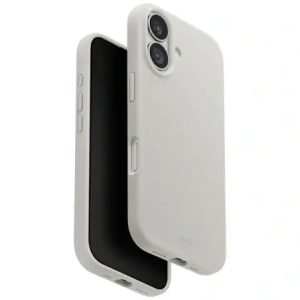 Etui UNIQ Lino do Apple iPhone 17 Magclick Charging jasno szary