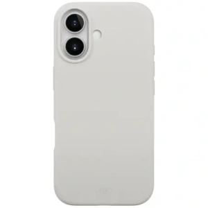 Etui UNIQ Lino do Apple iPhone 17 Magclick Charging jasno szary