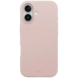 Etui UNIQ Lino do Apple iPhone 17 Magclick Charging różowy