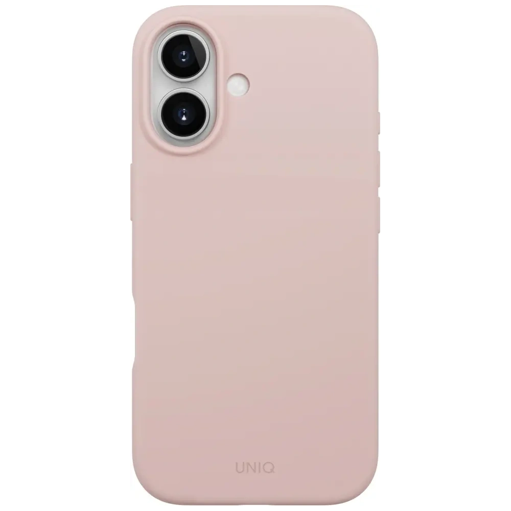 Etui UNIQ Lino do Apple iPhone 17 Magclick Charging różowy