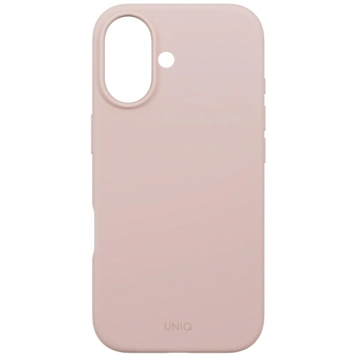 Etui UNIQ Lino do Apple iPhone 17 Magclick Charging różowy