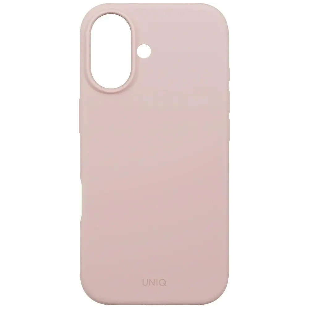 Etui UNIQ Lino do Apple iPhone 17 Magclick Charging różowy