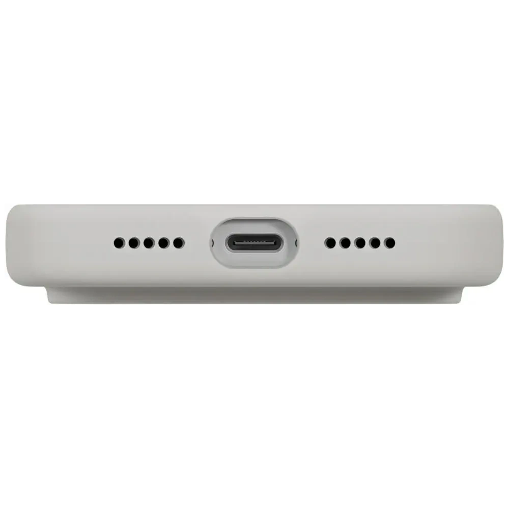 Etui UNIQ Lino do Apple iPhone 17 Pro Magclick Charging jasno szary