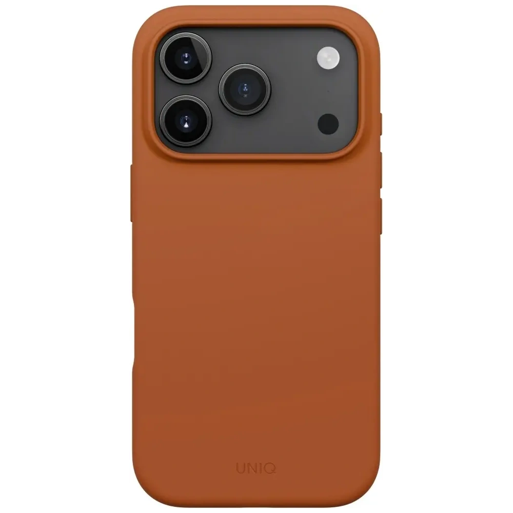 Etui UNIQ Lino do Apple iPhone 17 Pro Magclick Charging pomarańczowy