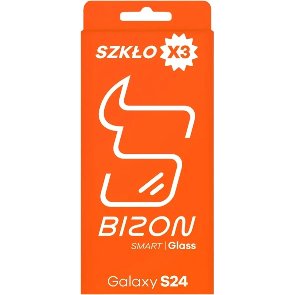 Szkło ochronne 2.5D Bizon Smart Glass do Samsung Galaxy S24 [3 PACK]