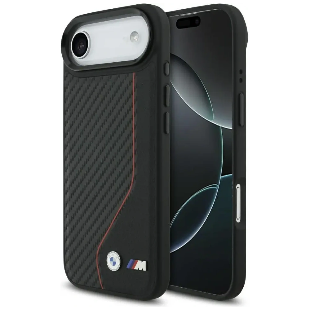 Etui BMW M Carbon Line & Logo MagSafe do Apple iPhone Air czerwony