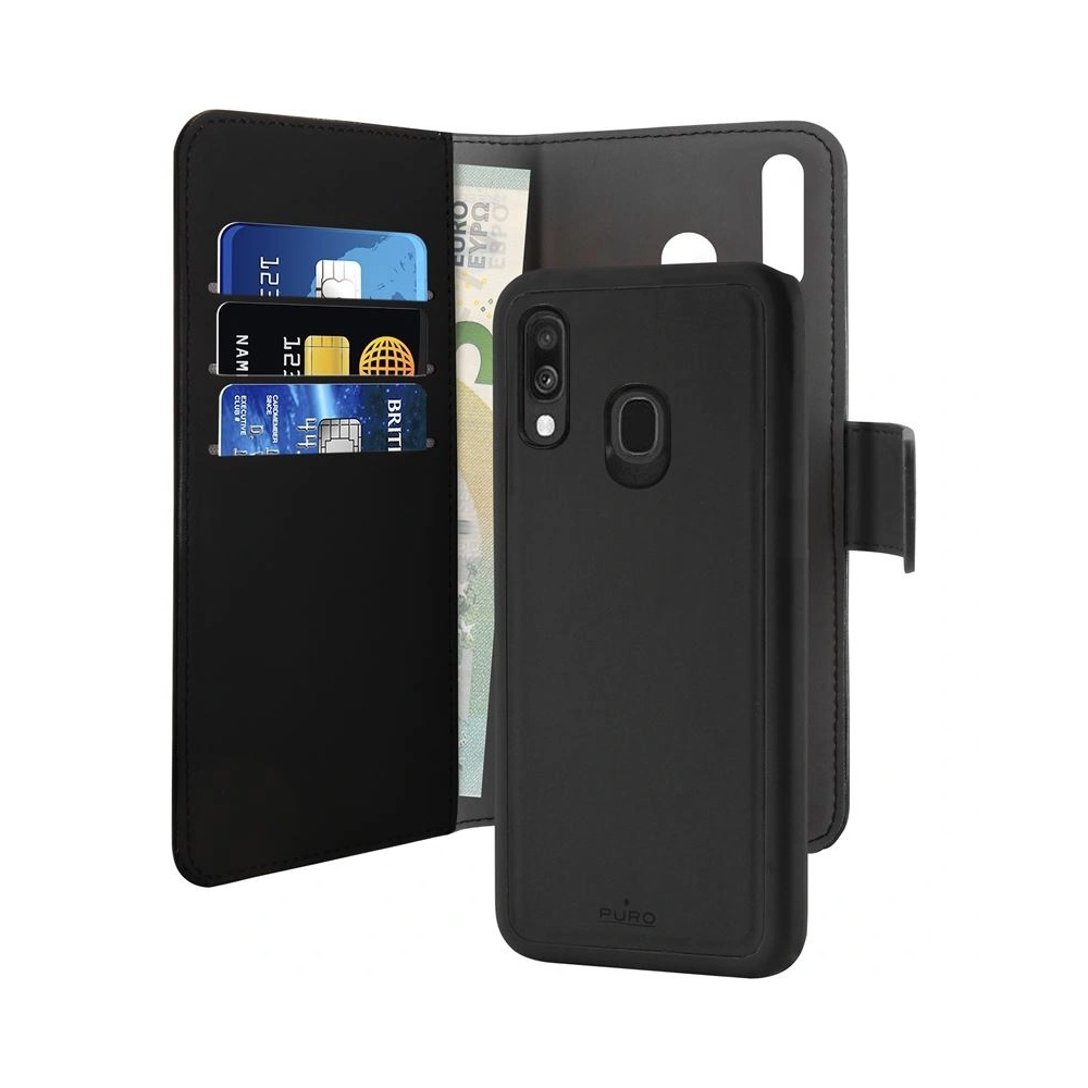 Hurtownia GSM - Etui PURO Wallet Detachable 2w1 Samsung Galaxy A40 (černé) - PUR070BLK - {ean13} - Hurt