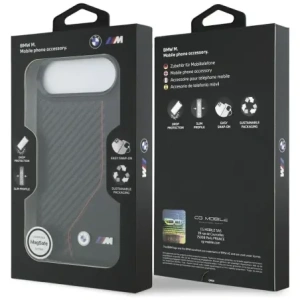 Etui BMW M Carbon Line & Logo MagSafe do Apple iPhone Air czerwony