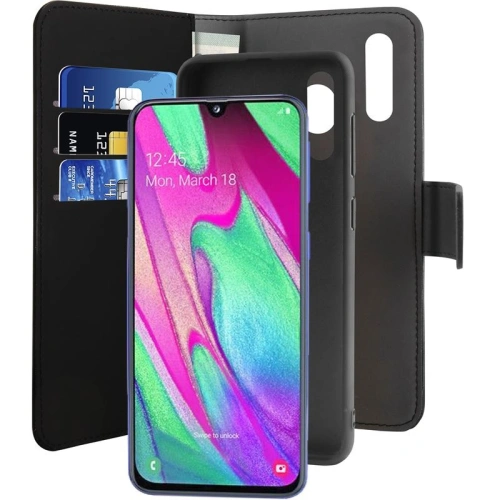 Etui PURO Wallet Detachable 2w1 Samsung Galaxy A40 (czarny)