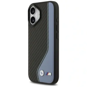 Etui BMW M Carbon Logo MagSafe do Apple iPhone 17 niebieski