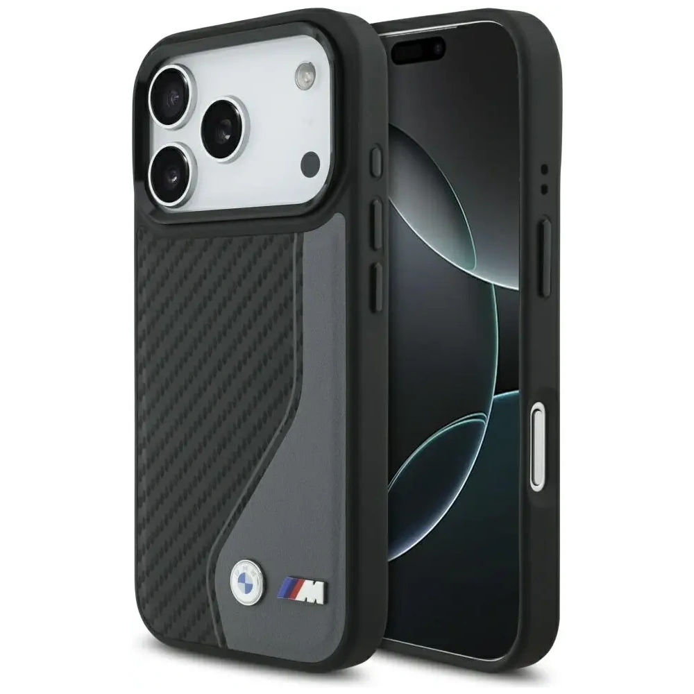 Etui BMW M Carbon Logo MagSafe do Apple iPhone 17 Pro antracyt