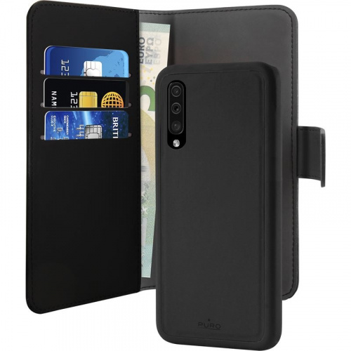 Puro Distributor - 8033830277757 - PUR071BLK - PURO Wallet Detachable 2in1 Samsung Galaxy A50/A50s/A30s (black) - B2B homescreen