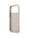 Etui Guess 4G Strass Logo & Big Strap Metal Buttons MagSafe do Apple iPhone 17 Pro Max różowy