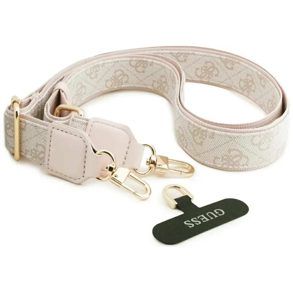 Etui Guess 4G Strass Logo & Big Strap Metal Buttons MagSafe do Apple iPhone 17 różowy