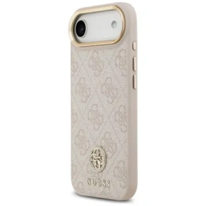 Etui Guess 4G Strass Logo & Big Strap Metal Buttons MagSafe do Apple iPhone Air różowy